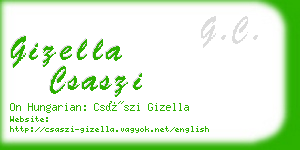 gizella csaszi business card